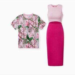 Family Matching Couple Outfits Tropical Leaf Print T-Shirt M, L, XL, XXL NWT